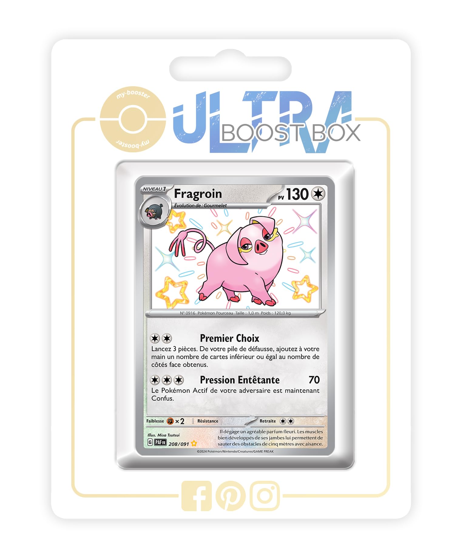 Fragroin (Oinkologne) 208/091 Shiny - 4.5 - Destinées de Paldea Box of 10 Pokemon French Cards