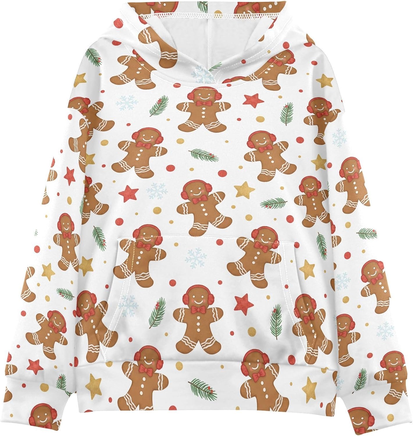 Christmas Gingerbread Toddler Girls Pullover Hoodie Sweatshirt 4-14Y A2308783