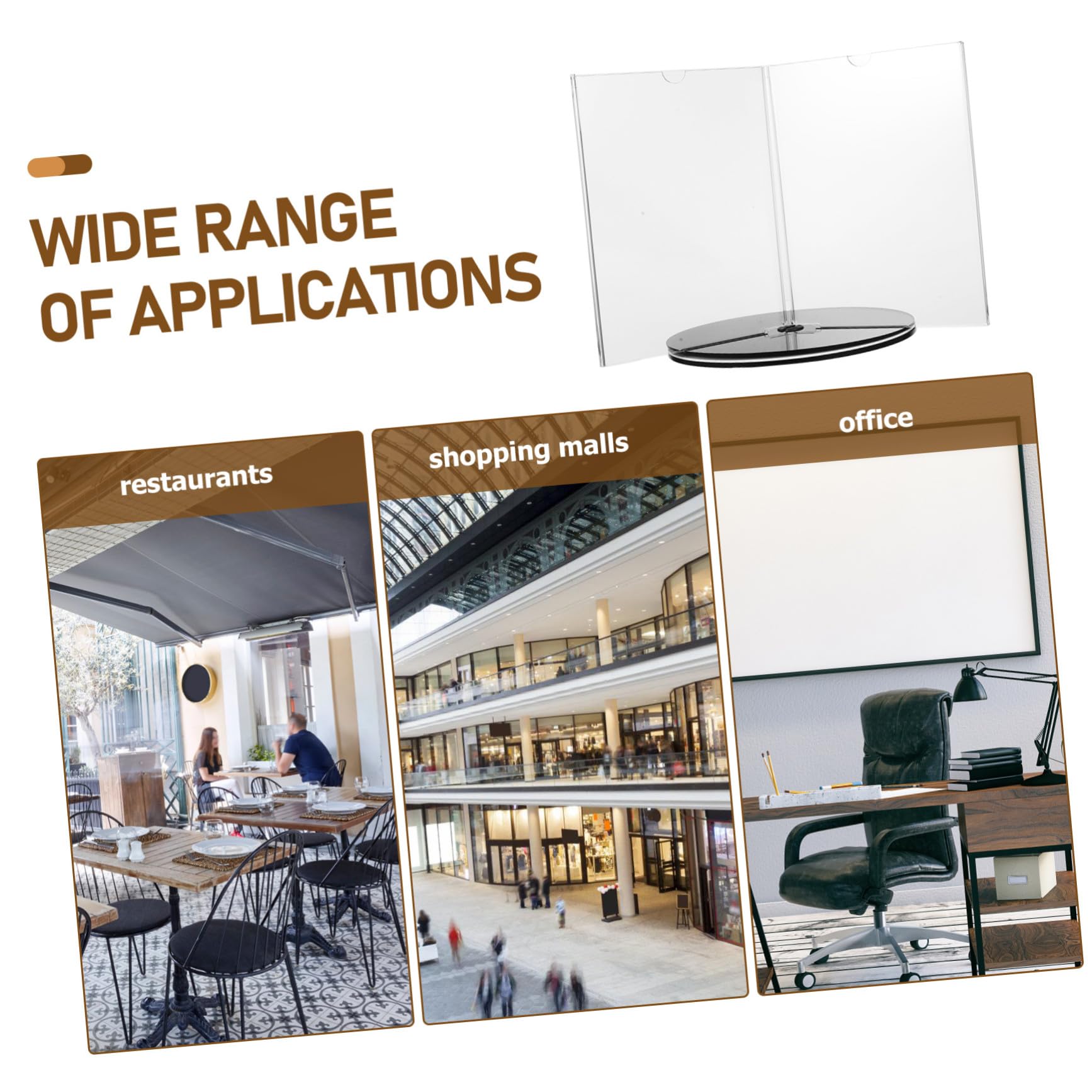 Soporte Acrílico Giratorio Para Menús A5 14,8x21 Cm Con Base Estable Transparente Para Escritorio, Expositor Vertical Multifuncional Para Restaurantes y Oficinas