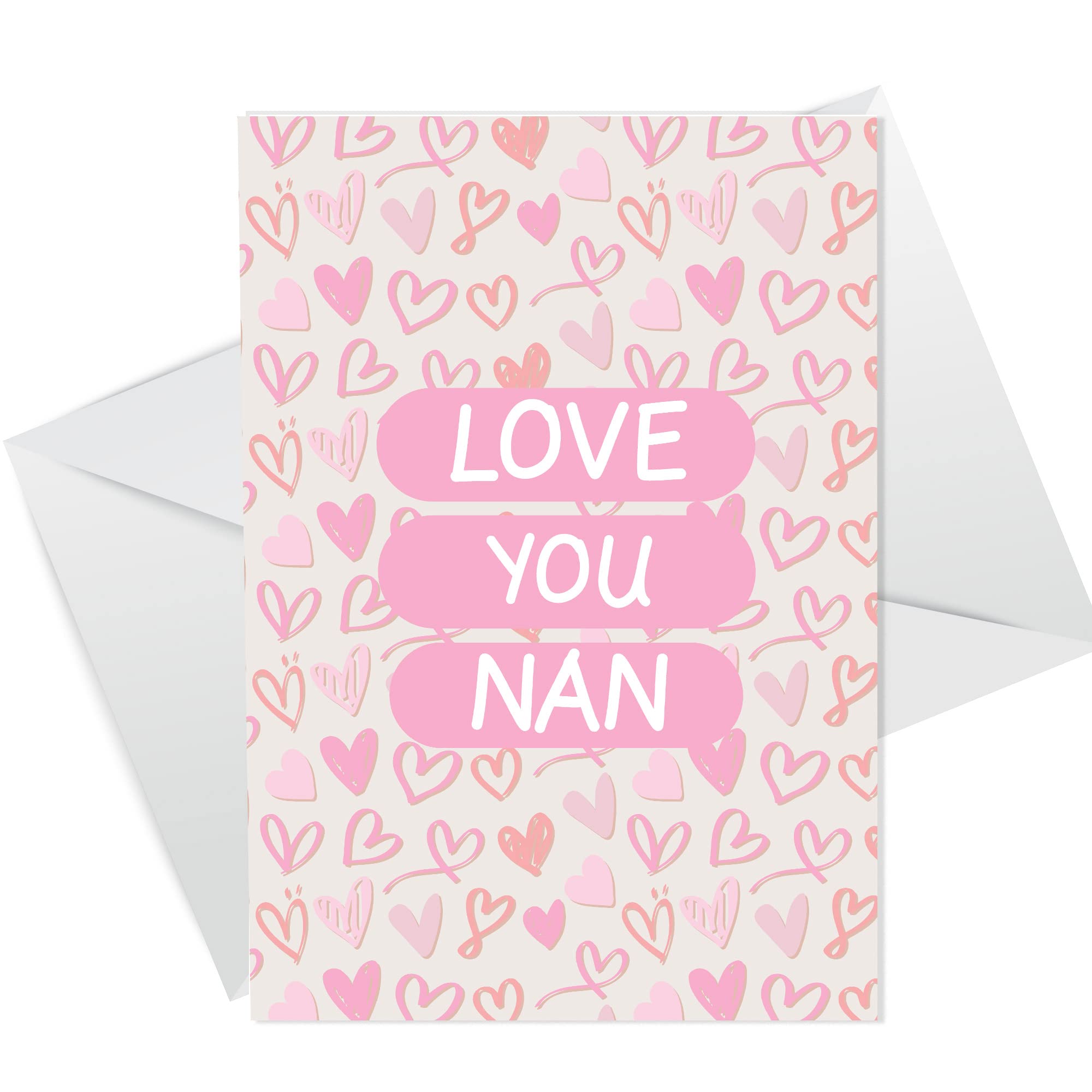 Card For Nan Mothers Day Birthday LOVE YOU NAN Card From Grandchildren