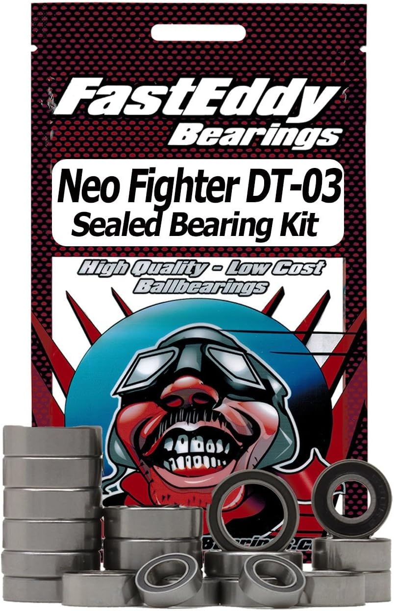 FastEddy Bearings Compatible with Tamiya Neo Fighter DT-03 Sealed Bearing Kit