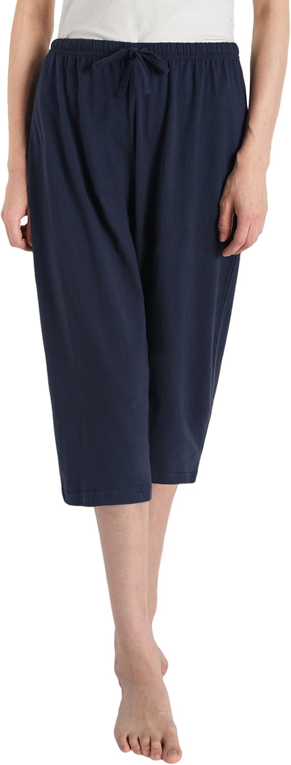 Latuza Women's Cotton Capri Pants Sleep Capris
