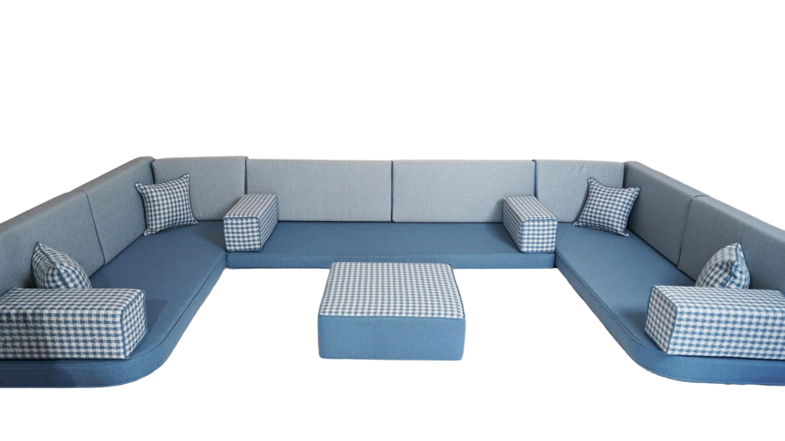 arabicsofa Middle Eastern Moroccan Majlis Seating – U Shaped Arabic Floor Cushion for Living Room – Sectional Sofa Set