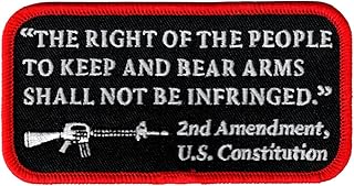 2nd Amendment US Constitution Embroidered Patch Iron-On Gun Rights Emblem