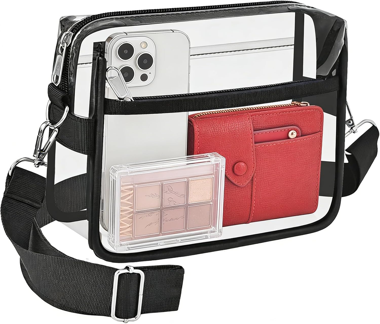 Clear Bag for Stadium Events Small Mini Purse Crossbody Bag for Fan, Sports Concert Festival Events | Stadium Approved, for Sports Fan, Under Size 12x12x6