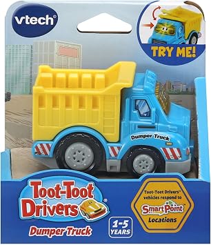 VTech Toot-Toot Drivers Dumper Truck, English | Light-up button plays music, sounds and songs; push or press for movement and reactions. Ages 1-5