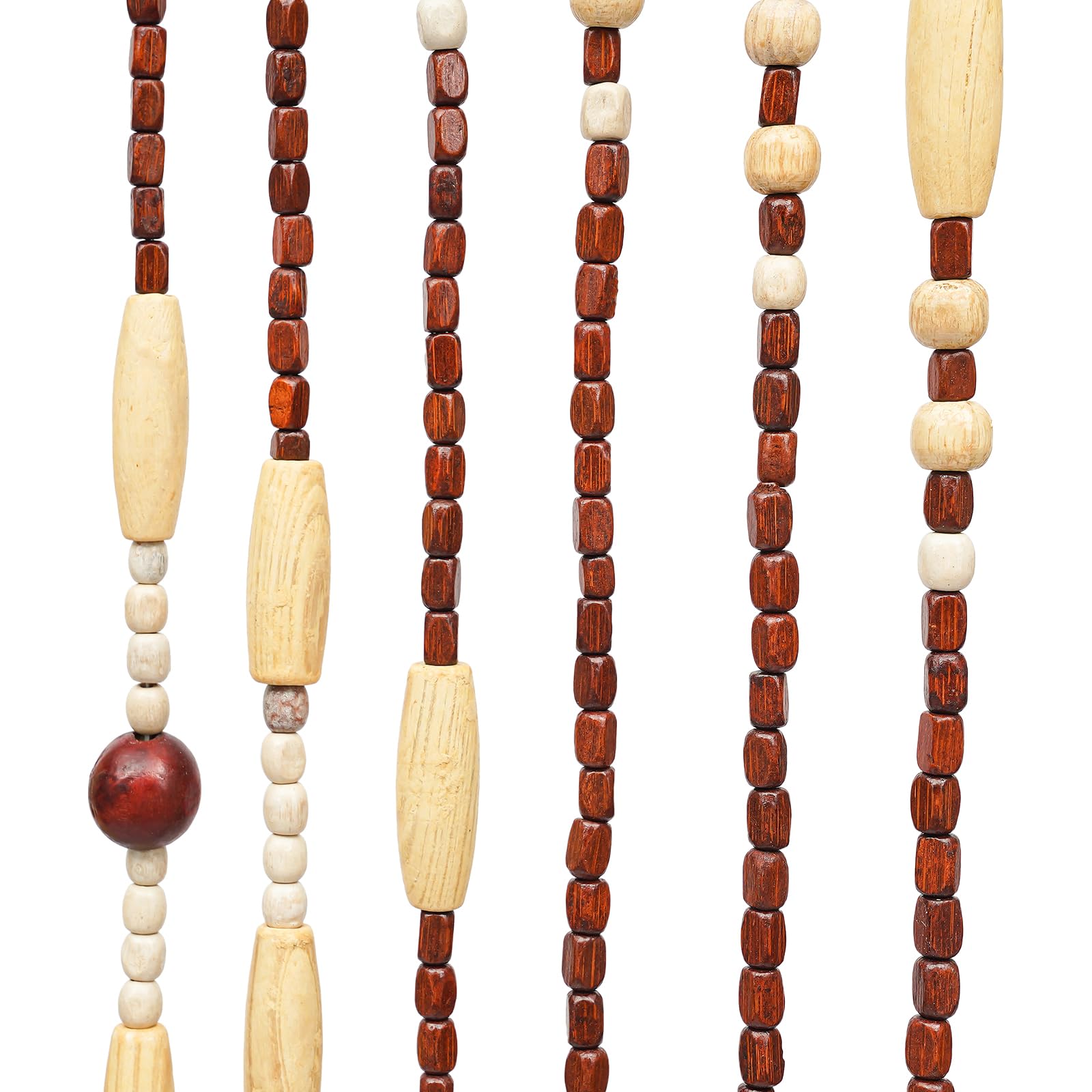 Türvorhang aus Natur Bambus Holz Perlenvorhang Fadenvorhang Bambusvorhang Insektenschutz Paravant Raumteiler Deko Vorhänge 31 Stränge 90 x 175 cm