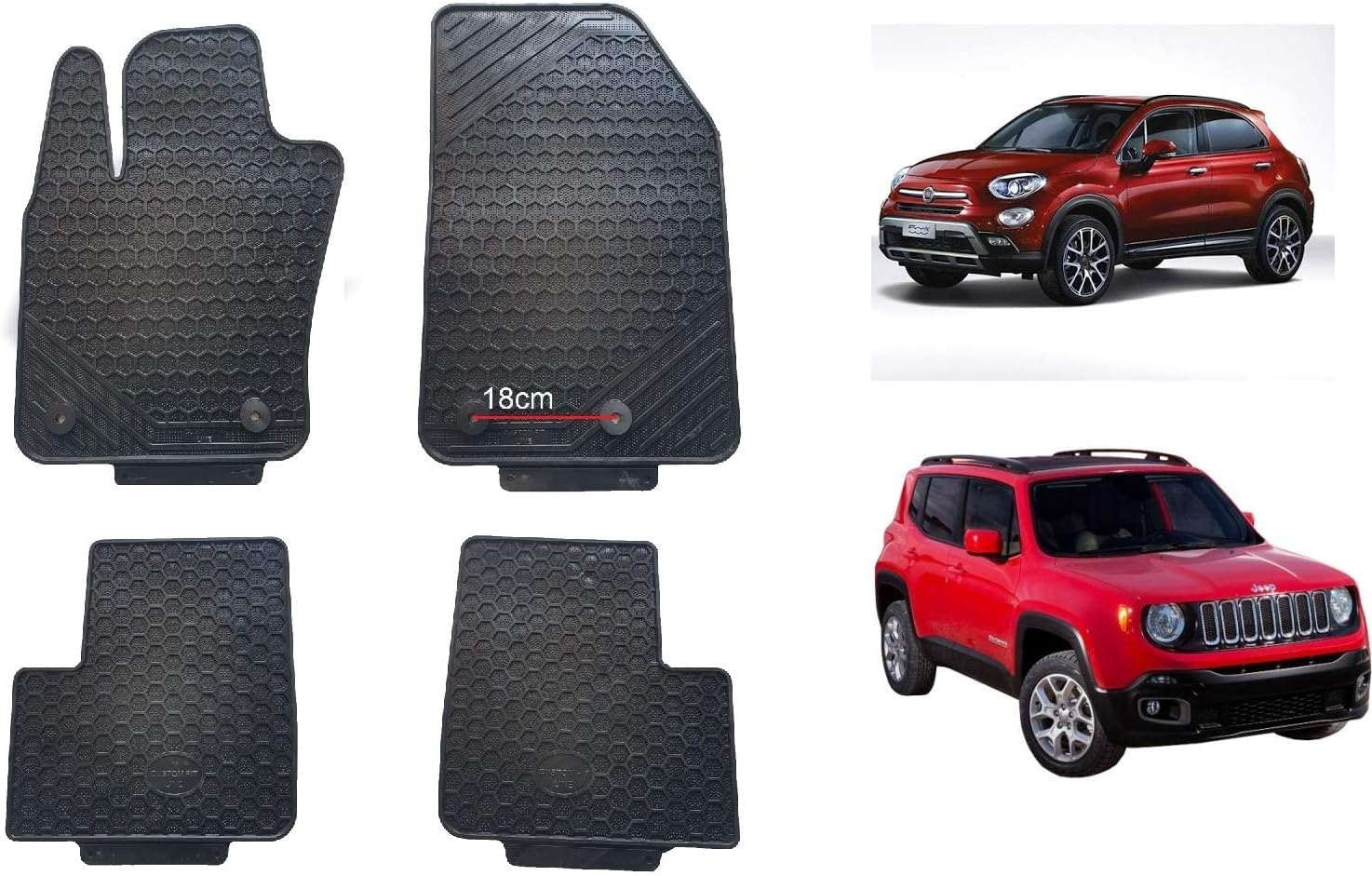 Rebeca Shop ® Tappetini Auto Nero Compatibili Per Clio Serie 4 / Kit Di Tappeti - Foto 4