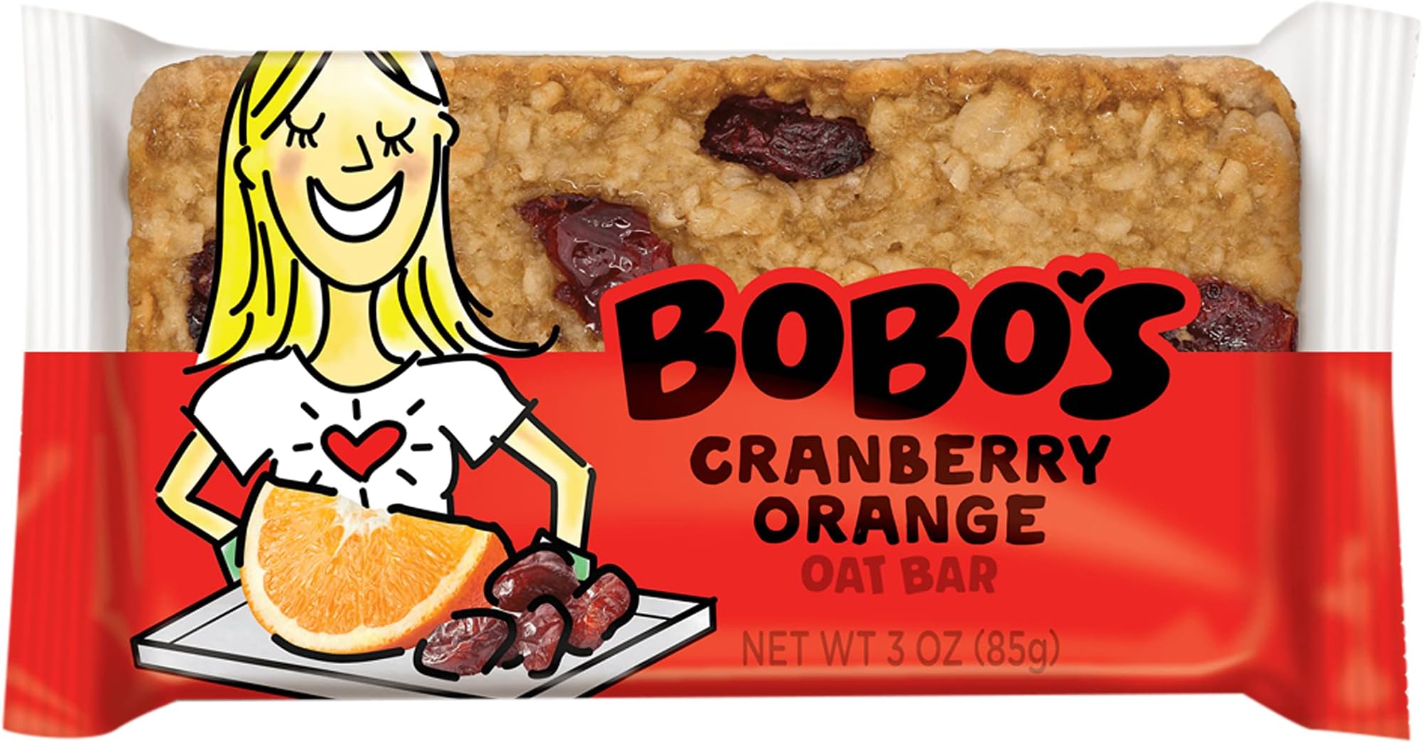 Bobo's Oat Bars, Cranberry Orange, 3 Ounce