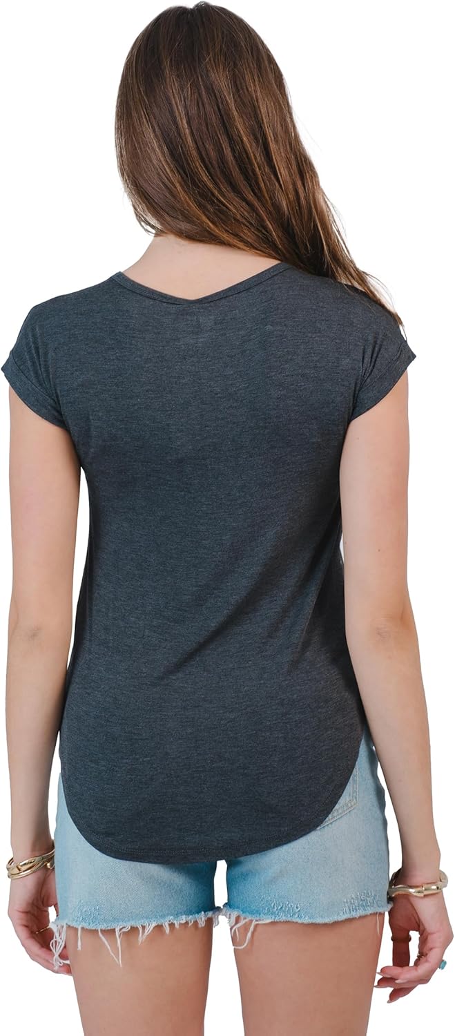 Ultra Game Women’s NFL Official Super Soft Modal Vintage V-Neck T-Shirt - Image 2