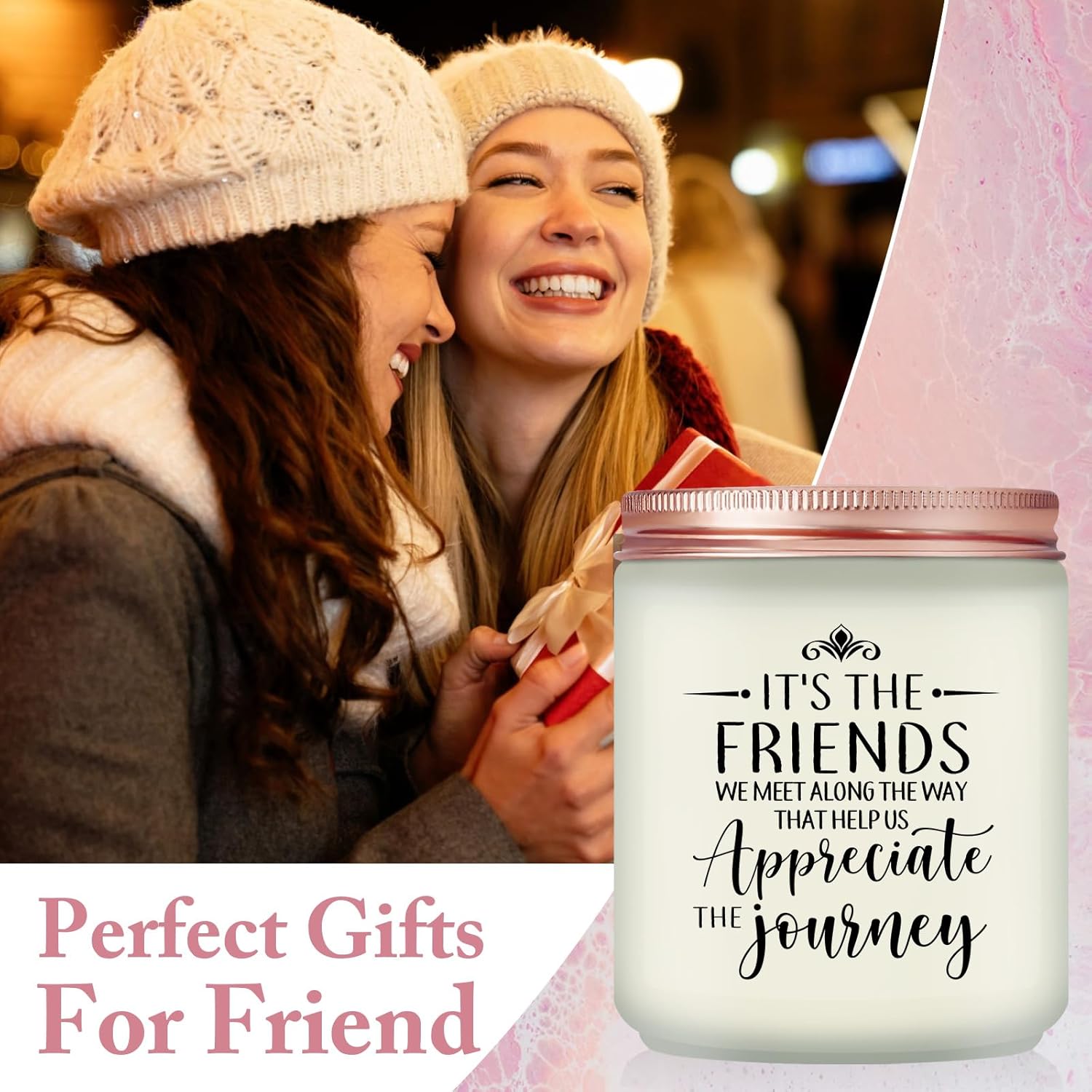 Best Friend Birthday Gifts for Women - Best Friend Candles with Sayings - Christmas, Friendship Gifts - Lavender Scented Candles - Image 2
