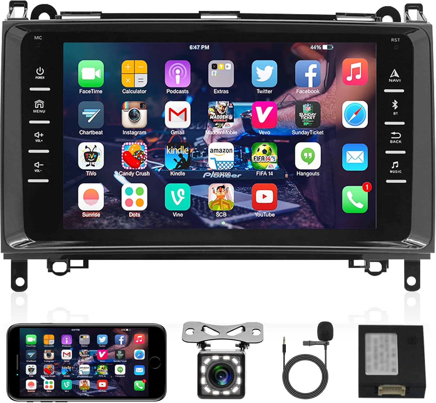 UEYUAN 128GB ROM Autoradio GPS Navi für Mercedes Benz W169 W245 W639