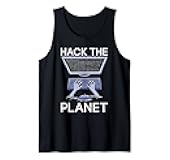 Hack the Planet Coding Programmer Software Developer Hacker Tank Top