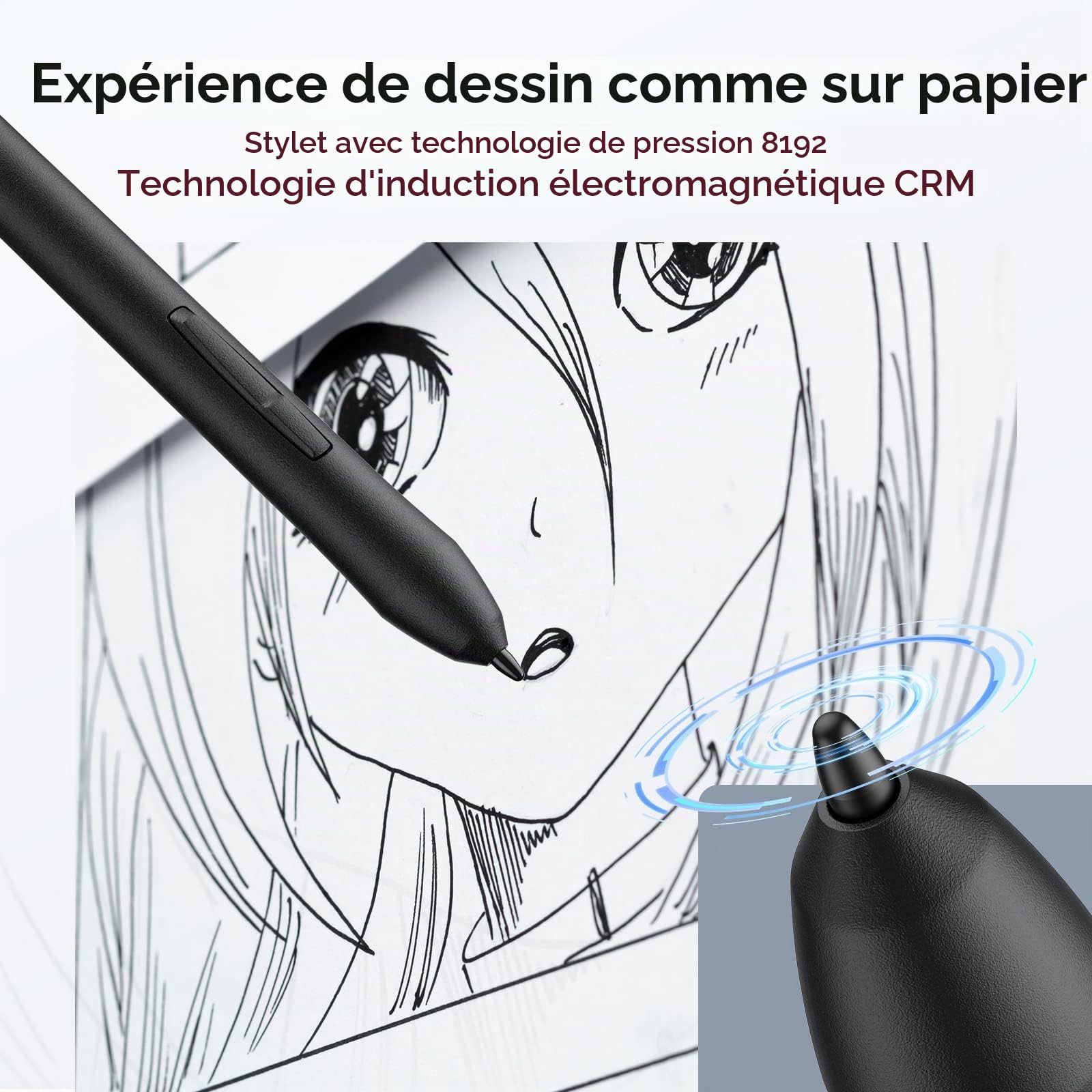 UGEE M708 Tablette Graphique 10x6 Pouces 8192 Niveaux Stylet