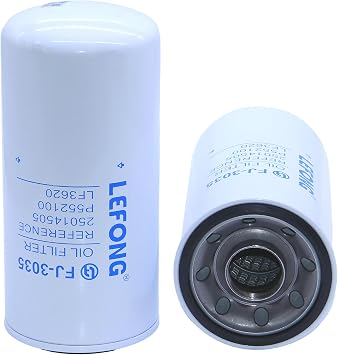 FJ-3035 Oil Filter Replace 23530573, B495, LF3620, P552100, 51971, DBL3998, 23518480 Compatible With Detroit Diesel Series 50, Series 55, Series 60 engines.