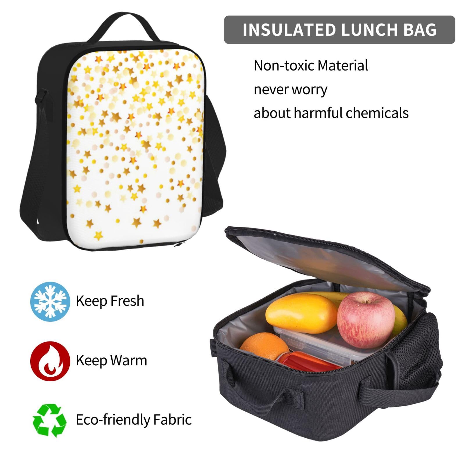 Zaino, borsa portapranzo, astuccio, set da 3 pezzi, per lavoro e