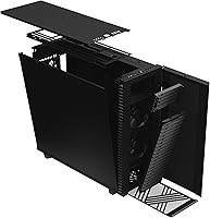 Vista 24 de Fractal Design Define 7 XL Negro de aluminio / acero cepillado sólido E-ATX Carcasa de computador de torre completa modular silenciosa