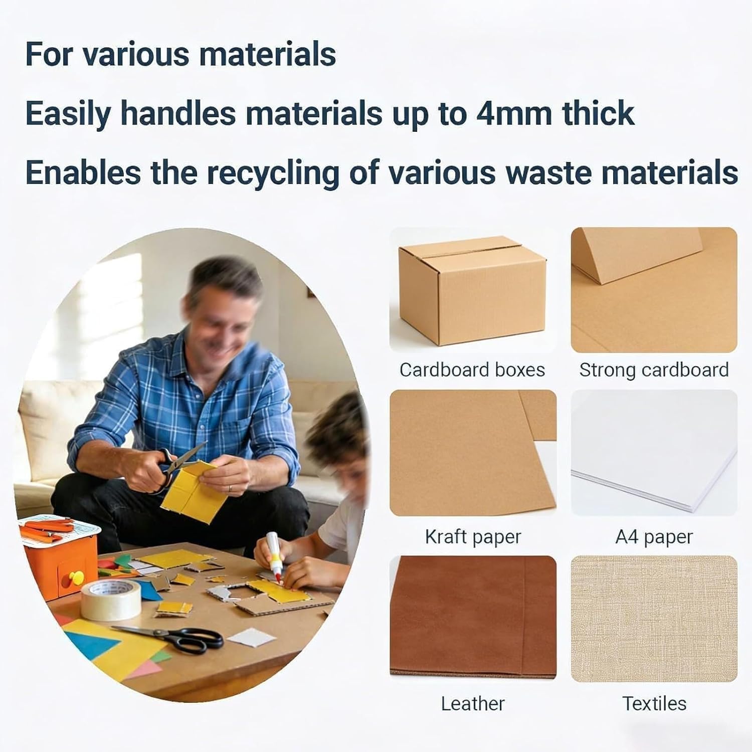 Mini Cardboard Cutting Tool, 45W Electric Cardboard Cutter, with Circle Cutting Aid, Desktop DIY Craft Machine, for 3D Models