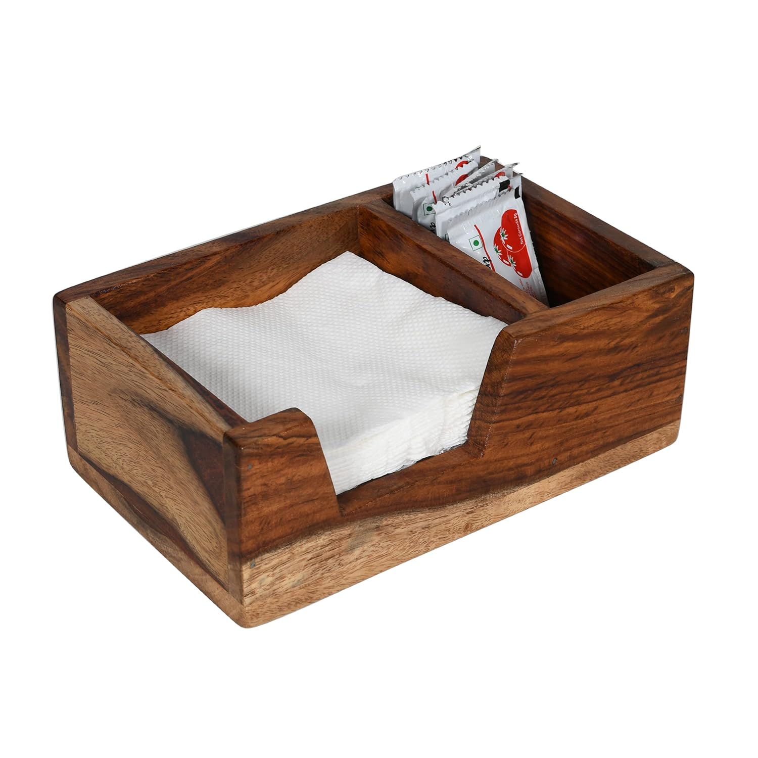 Woodee Spoon Fork Knife Holder Stand Wooden Cutlery Holder Stand