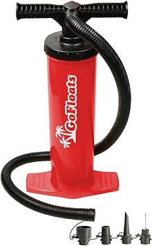 GoFloats Rapid Inflation Manual Air Pump For Rafts, Air Mattresses and Sports Balls