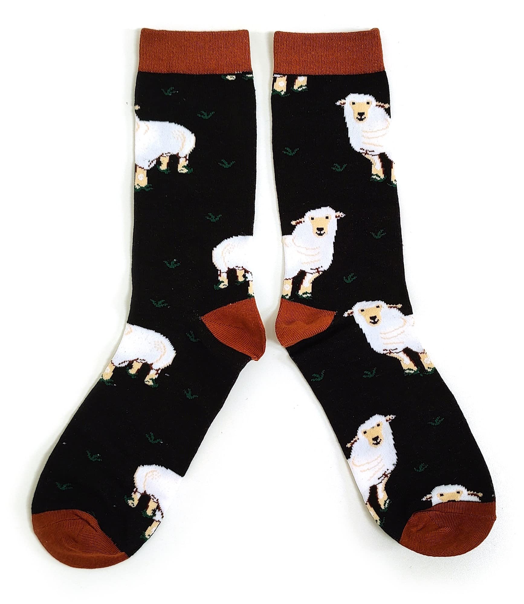 Sock Shack Men's Black Flock Of Sheep Smallholding Socks 6-10 Uk / 39-44 Eur / 7-11 Us