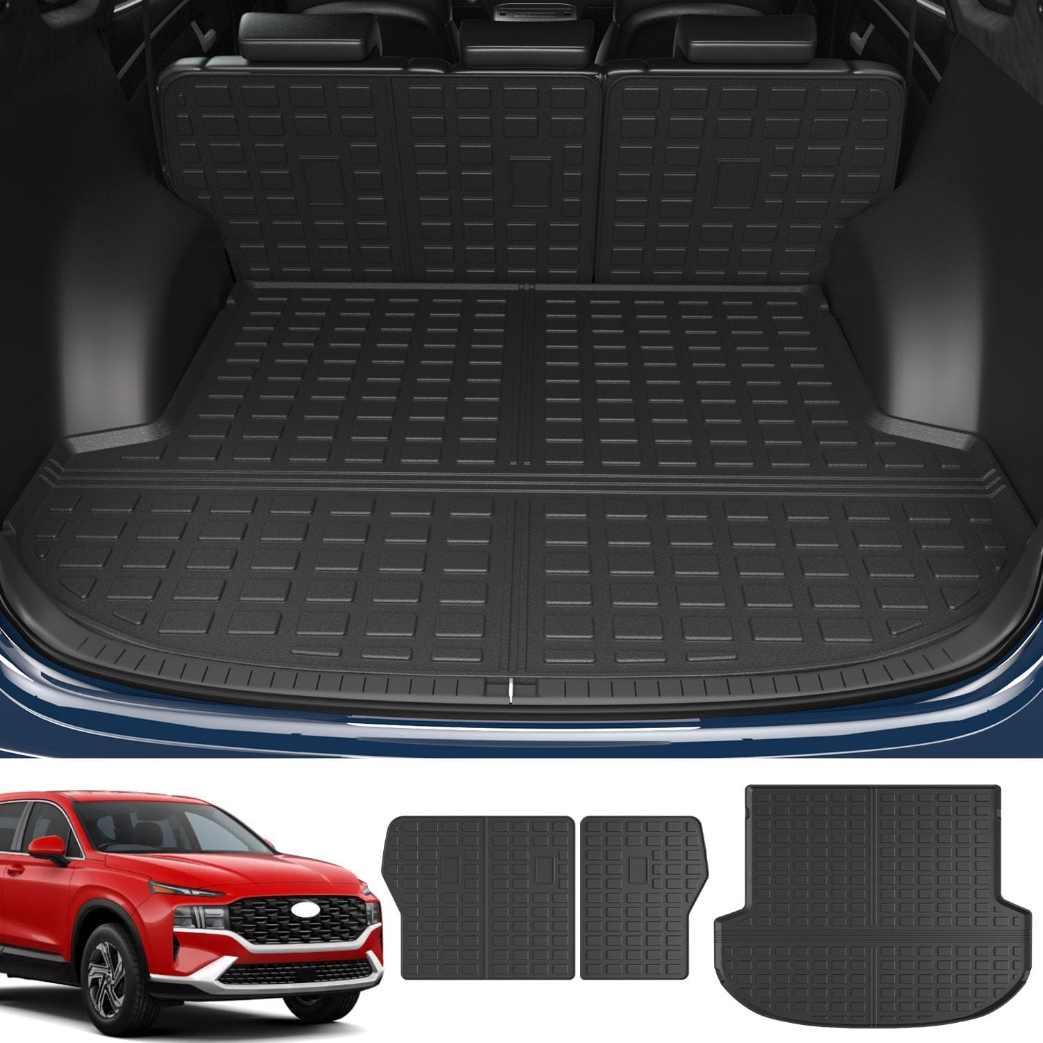 Amazon.com: powoq Trunk Mat Compatible with 2021-2023 Hyundai Santa Fe ...