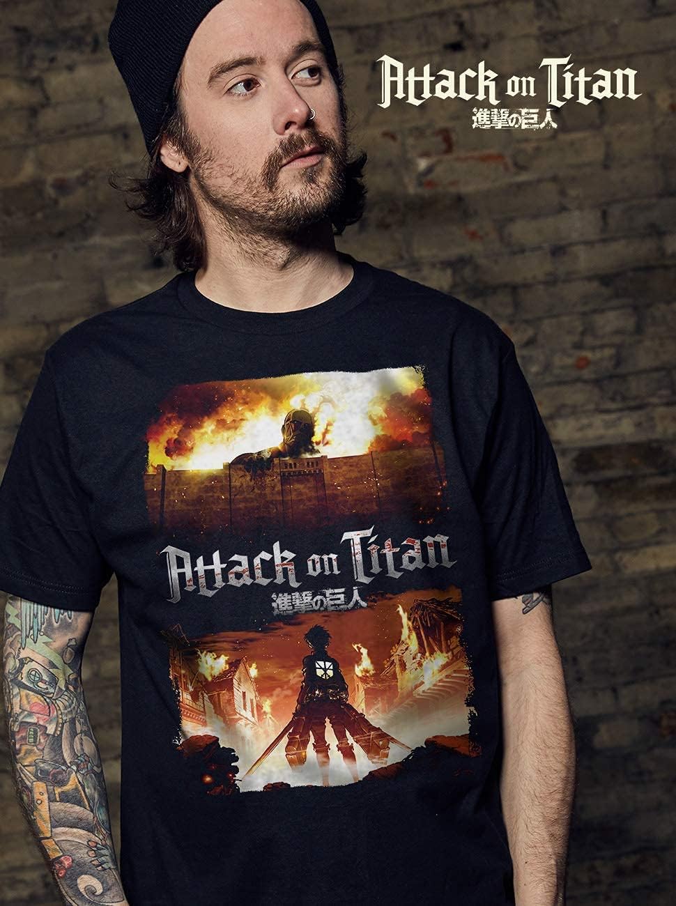 Ripple Junction Attack on Titan Men's Short Sleeve T-Shirt Poster Cover Art Season One Anime Crew Neck Officially Licensed - Image 4