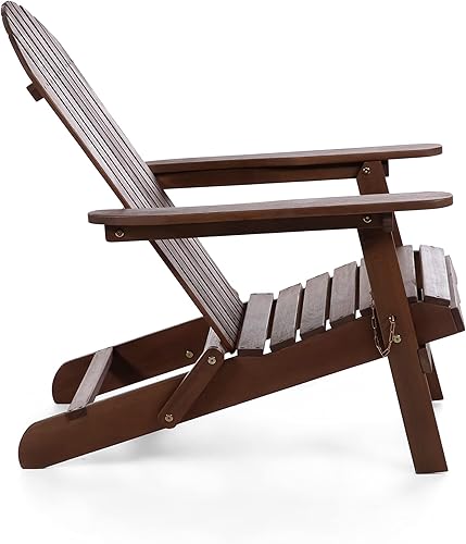 Miniatura 4 de Elk - Silla Adirondack de madera de eucalipto para patio al aire libre de 34 pulgadas de ancho para patio al aire libre, terraza, playa, jardín,