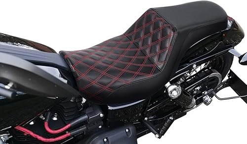 Miniatura 8 de Asiento de conductor y pasajero apto para Harley Dyna Super Glide Street Bob Wide Glide Fat Bob Low Rider Switchback 2006-2017