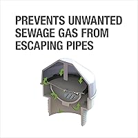 Vista 4 de Oatey 39017 VÁLVULA ADM DE AIRE SURE-VENT, 1-1 / 2 pulgadas por 2 pulgadas, color blanco