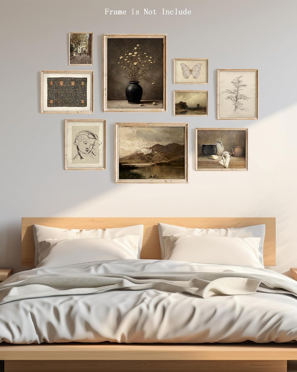Vodefoad Vintage Art Prints Posters, Retro Farmhouse Wall Decor, Vintage French Country Canvas Wall Art, retro Botanical and Animal Wall Art Set of 9, Nature Landscape Flower Botanical Painting Poster Aesthetic Rustic Cottagecore Decor Unframed image 2