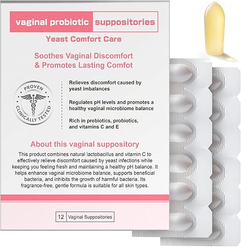 Nahid Supositorio vaginal probiótico, supositorios de ácido hialurónico, hidratante vaginal, equilibrio de pH, restaura el olor vaginal saludable