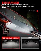 Vista 9 de Conjunto de faros delanteros compatible con Honda Accord 2008, 2009, 2010, 2011, 2012, 4 puertas, sedán, carcasa negra, lente transparente