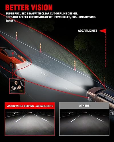 Miniatura 9 de Conjunto de faros delanteros compatible con Honda Accord 2008, 2009, 2010, 2011, 2012, 4 puertas, sedán, carcasa negra, lente transparente,