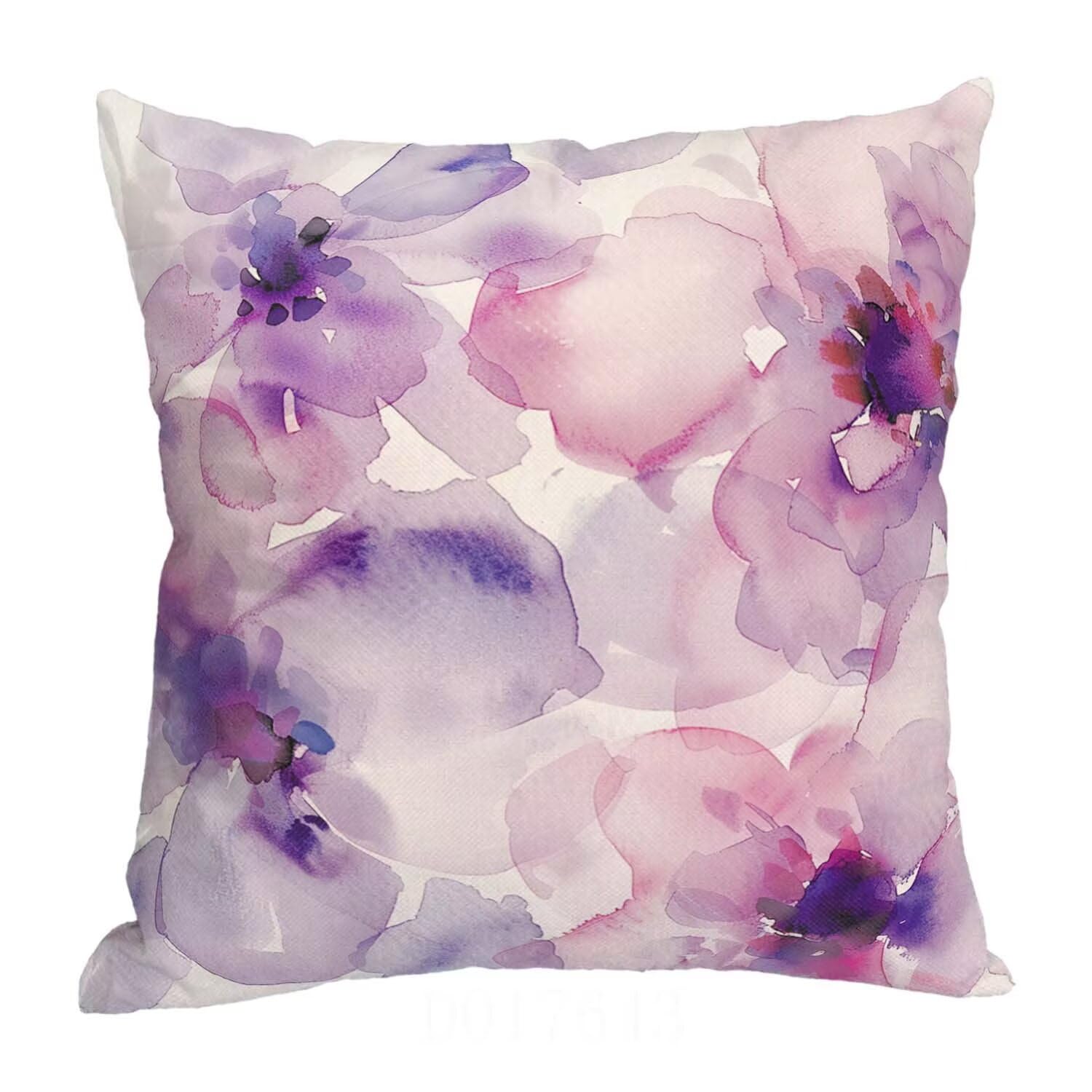 Fundas Cojines SuavesFlor Fundas Cojines Cuadradas Suaves Funda Almohada Cojines Suaves Sillas Jardin para Oficina Jardín Cama Sofá Banco Interior o Exterior Juego de 4 Funda Cojin PúRpura mu-418