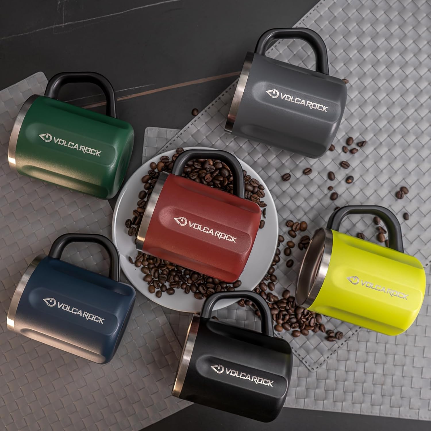 Stainless Steel Coffee Mug Cup with Handle, 16 oz Double Wall Vacuum Insulated Travel Mug Tumbler With Slider Lid, Insulated Camping Tea Flask for Hot & Cold Drinks (Grey) - Image 8