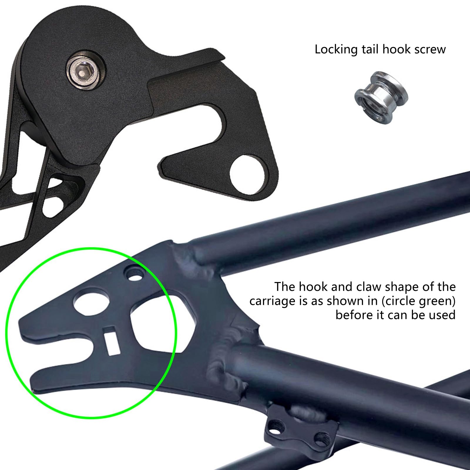 Hintere Führung Kettenspanner 5/6/7 Gang Fahrräder Einsteller Konverter Führung Aluminiumlegierung für Mountain-Falträder Kettenspanner Spannarm