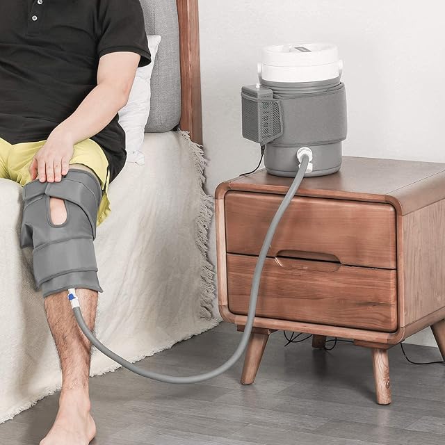 EVERCRYO Cryo Cuff Knee Cold Therapy Machine - Cryotherapy Knee Cold Pack with Gravity-fed Cooler - Effective Cold Compress Therapy Kit