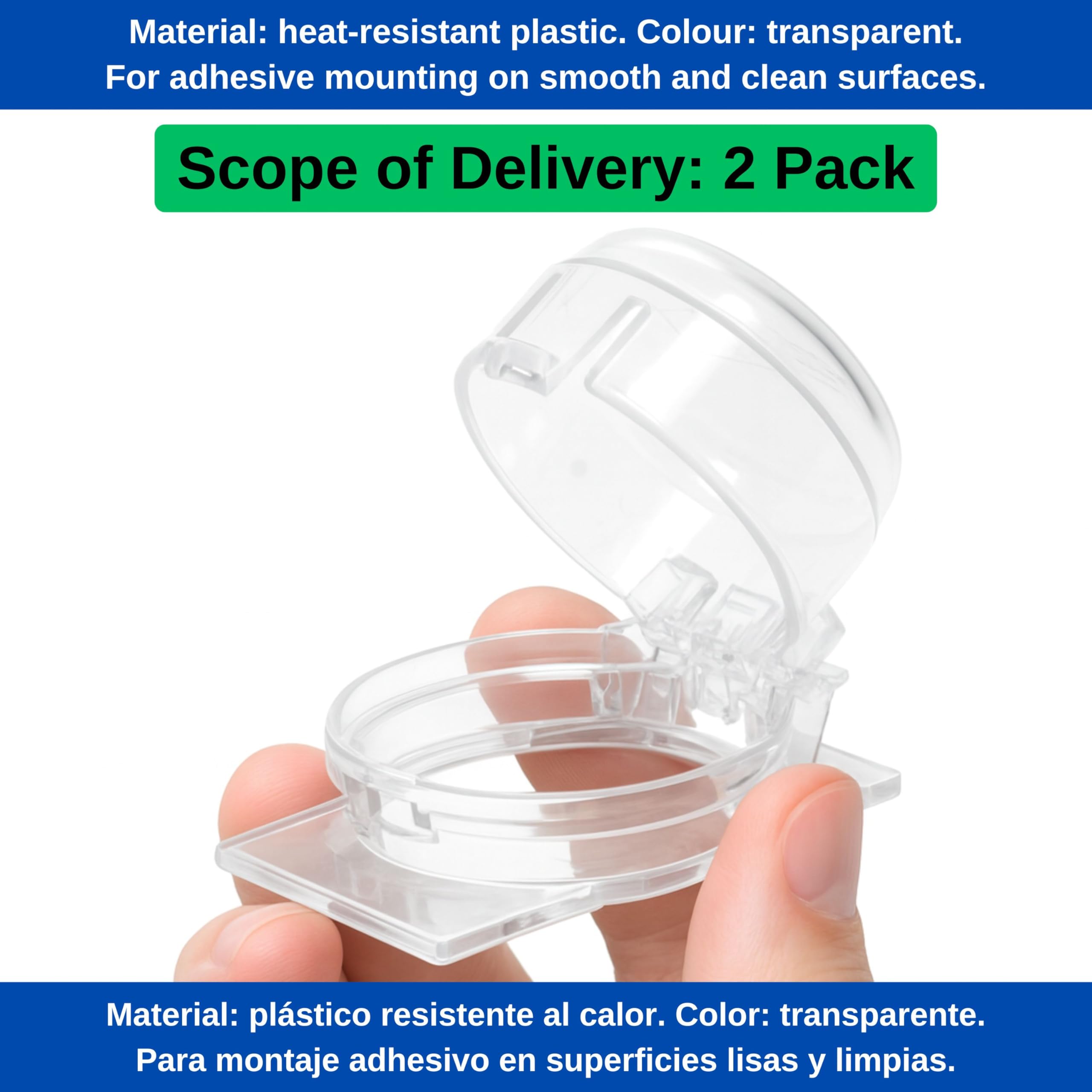 Bouton de cuisinière Sécurité enfants 2 pcs, protection Ø max. 4,9 cm hauteur 4 cm distance min. 6,1 cm