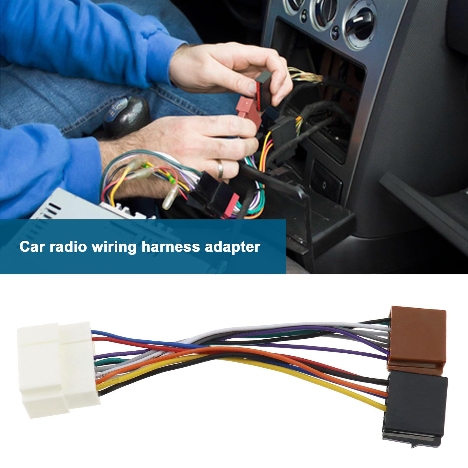 ECSiNG 16-pinowe złącze adaptera ISO odtwarzacz CD radio stereo wiązka przewodów kompatybilna z Alto Grand Vitara Jimny Kizashi Liana S-Cross Swift SX4