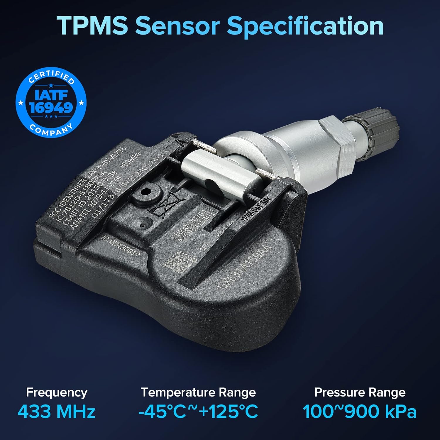BDFHYK Programmed TPMS Sensor Compatible with Land Rover Range Rover Sport Evoque LR3 Jaguar XJ S-Type 2005 2006 2007 2008 2009 2010 2011 2012 2013 315 MHz Tire Pressure Sensor