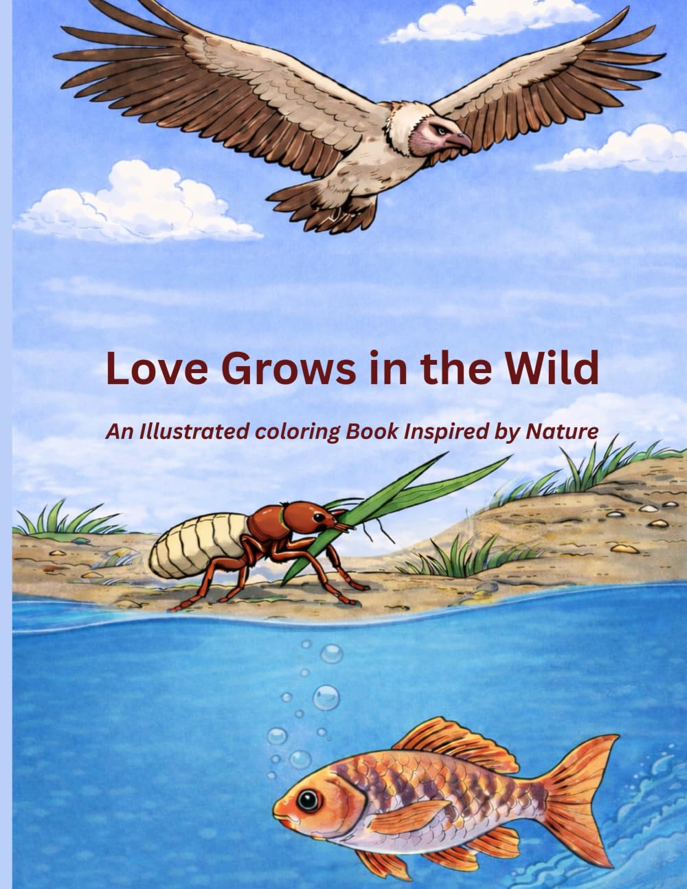 Love Grows in the Wild: An Illustrated coloring Book Inspired by Nature