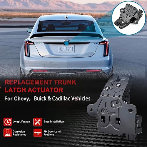Miniatura 8 de Actuador de pestillo de maletero para Chevrole Chevy Cruze Impala Malibu Sonic Corvette Camaro Buick Regal Lacrosse Verano Allure Cadillac ATS ELR