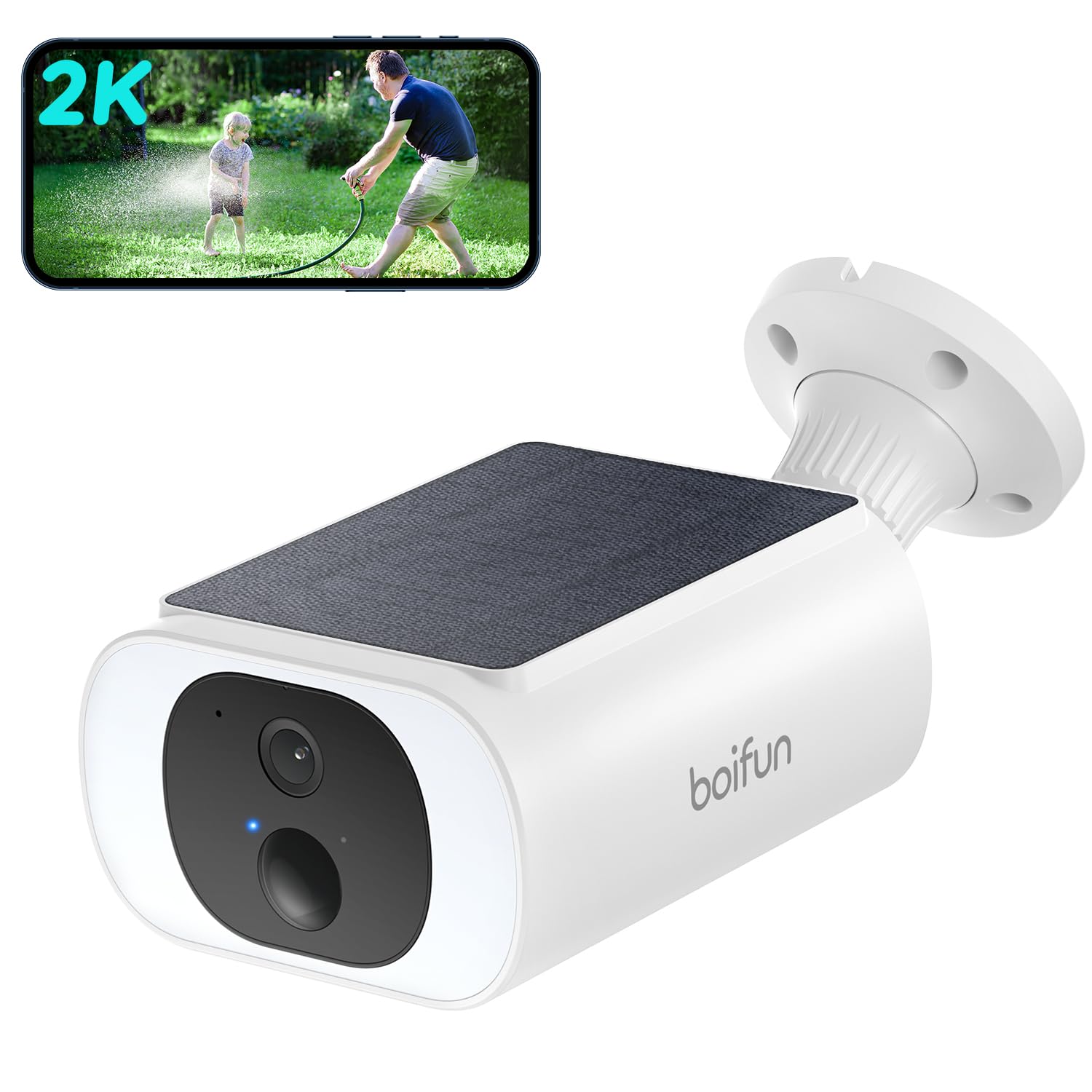 Caméra De Surveillance Extérieur 5MP WiFi Sans Fil, Sirène Alarme