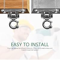 Vista 6 de 2 accesorios para columpios, perchas de columpio resistentes, para patio, porche, columpio, bolsa de arena, soporte de hamaca de yoga, soporte