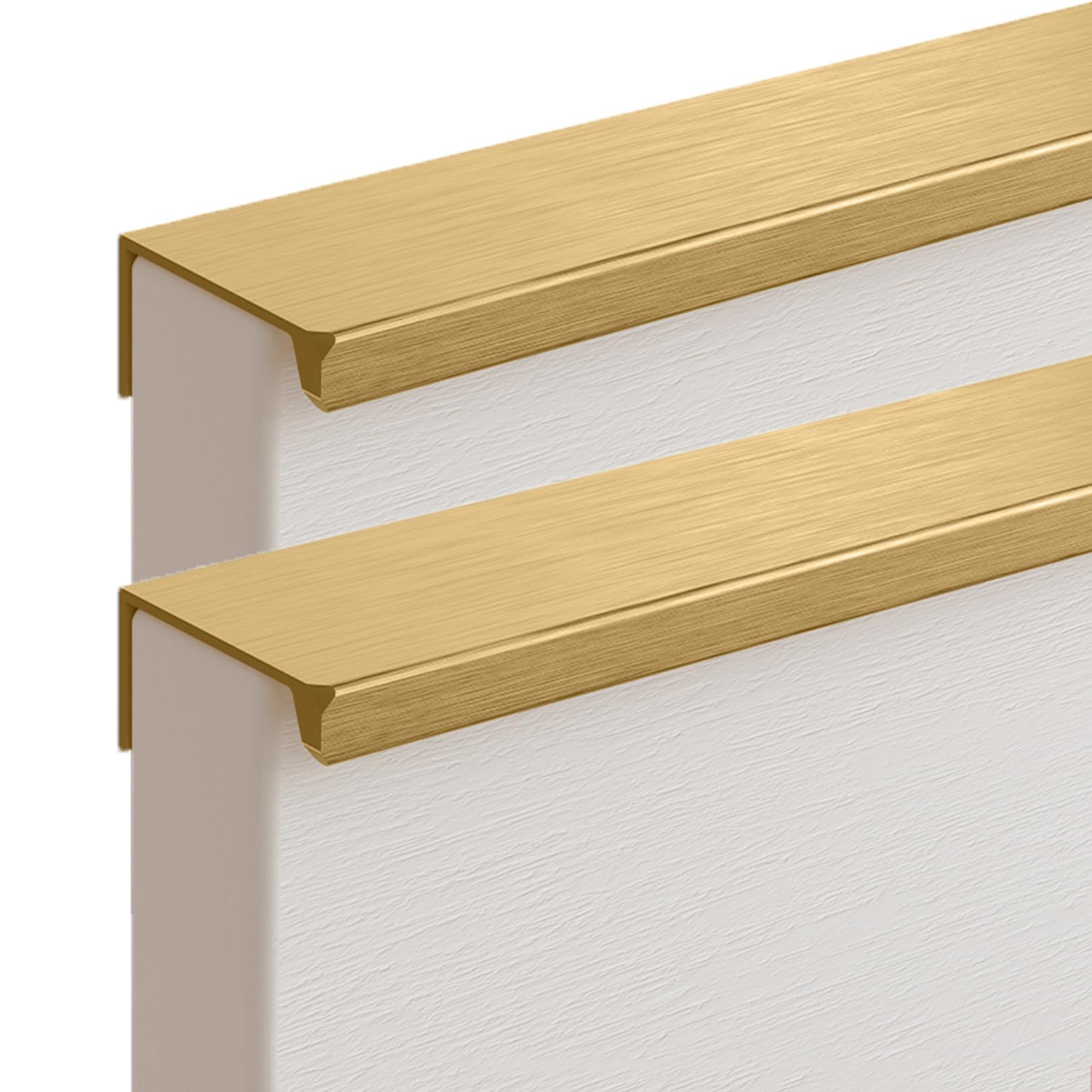 Opfdfhdfh Colors 2 Concealed Door Handles, Invisible Furniture Handles Space Aluminum Wardrobe Kitchen Concealed Cabinet Drawer 2 Pieces(,Hole Distance 64Mm)