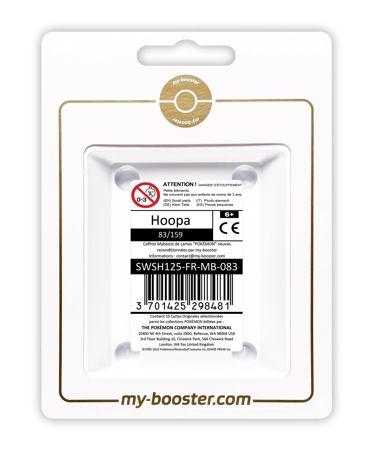 Carte Pokémon HOLO Hoopa 083/159 EB12.5 Epée Bouclier Zenith Suprême FR NEUF