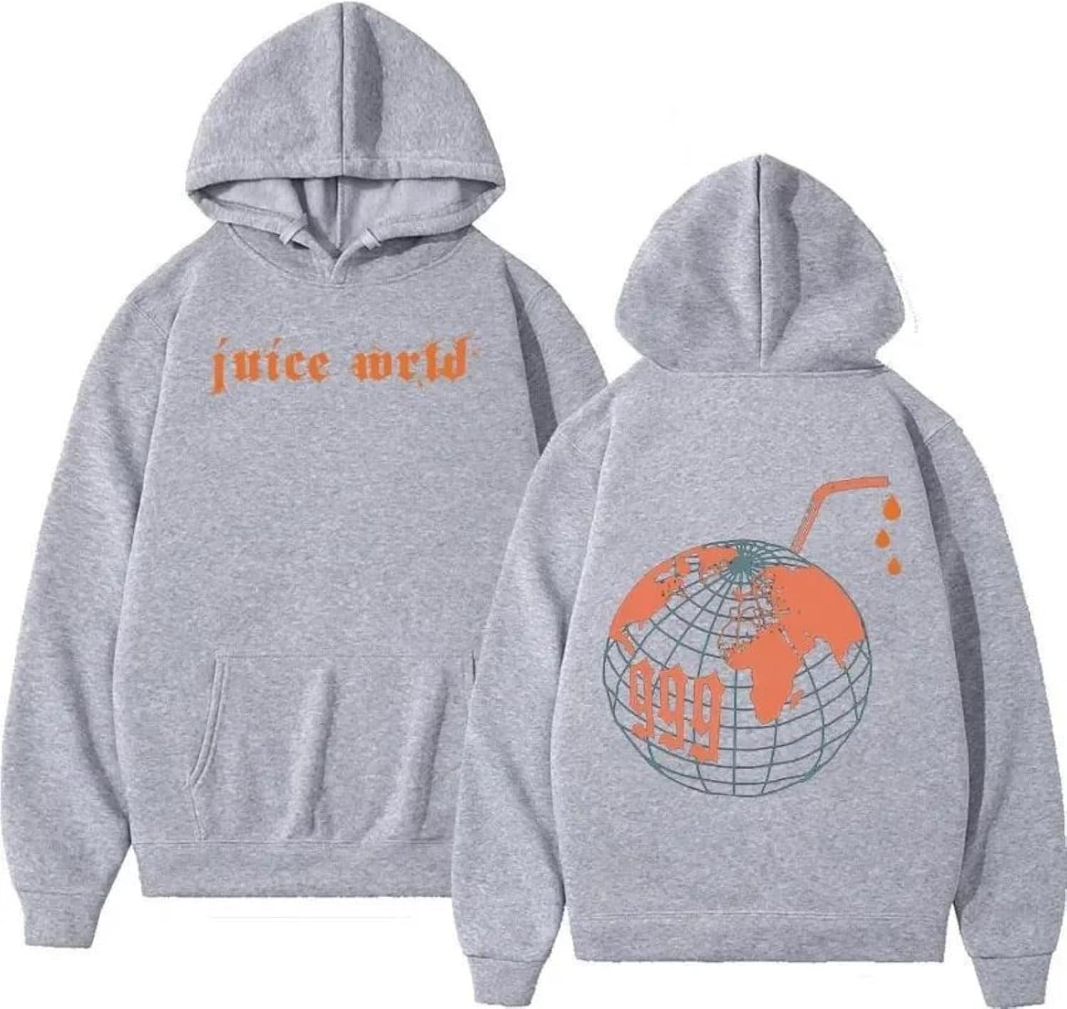 [REBIT] 2024年春秋ユニセックスルーズパーカープリントパーカー