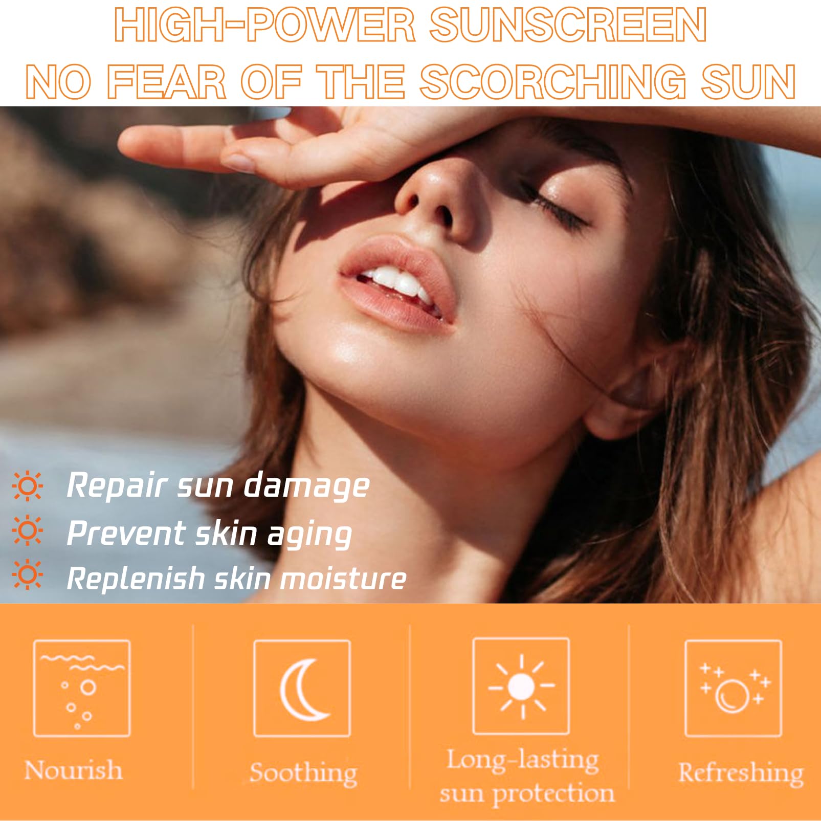 Sunscreen Spf 100 - Face Sunscreen - Waterproof Sun Cream with Spf 100 - UVB/UVA Protection Fator 100 Sun Cream - Spf 100 with Moisturiser anti Wrinkle Prevent Sunburn&Taning - Image 4