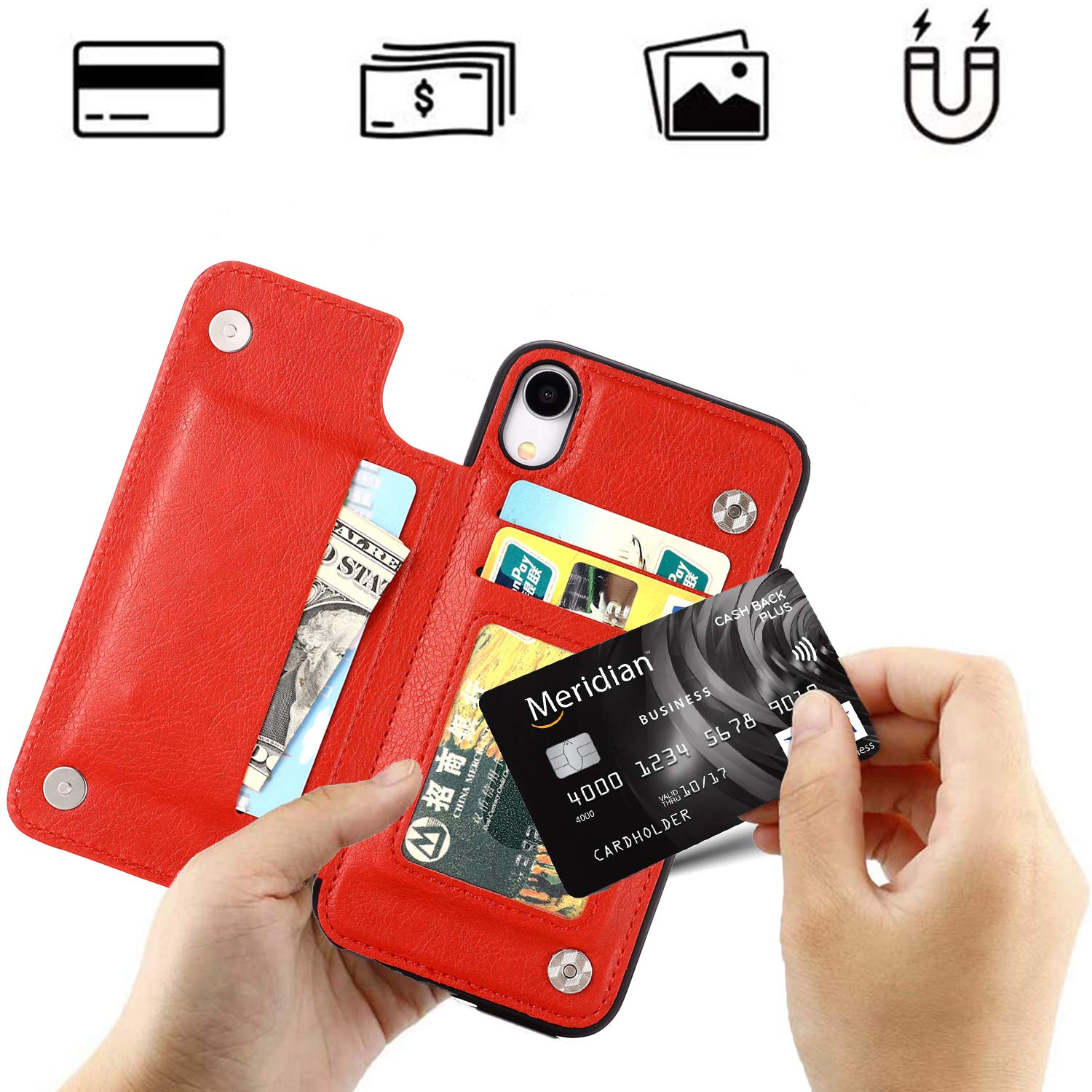 iPhone X XS 手帳型 スマホ ケース レッド 赤 保護ケース 楽天市場】iPhoneXケース 手帳型 iPhoneXカバー 本革 二つ折り